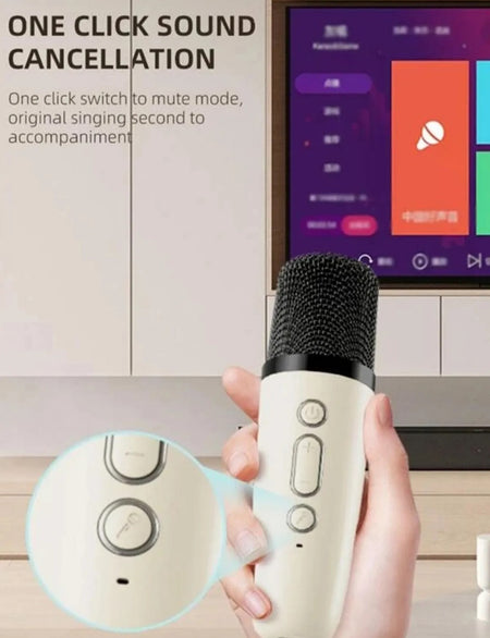 (Free Shipping)(Tariffs included in price) 2 Mic K12 Karaoke Machine Bluetooth Speaker Wireless Microphones RGB LED Colorful Ambient Lights Singing Speaker