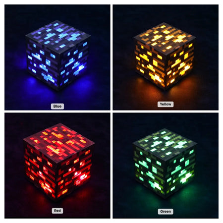 (Free Shipping)(Tariffs included in price) 4 Pack Light Up Nightlight LED Toy Blocks Kids Room Luminous