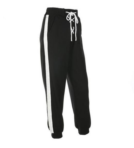Women's Casual Harem Pants with Eyelet Detail (Two Colors)