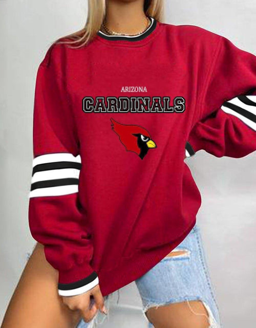Load image into Gallery viewer, Loose-Fit NFL Graphic Long Sleeve Sweatshirt for Women
