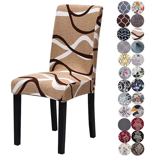 Load image into Gallery viewer, Printed Stretch Chair Cover
