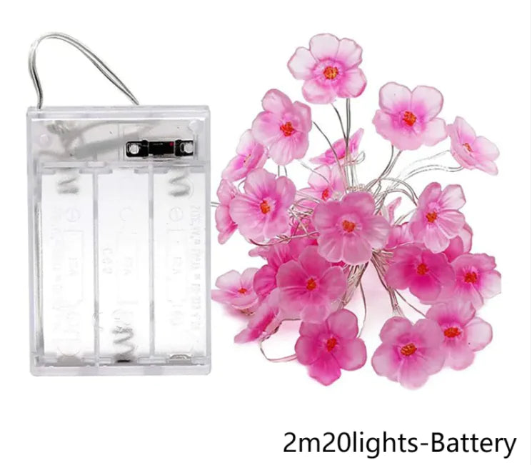 LED Light String Solar Cherry Blossom Lamp