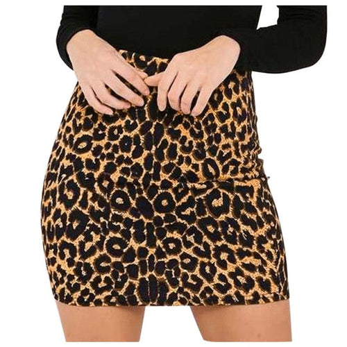 Load image into Gallery viewer, High Waist Leopard Print Pencil Skirt for Women
