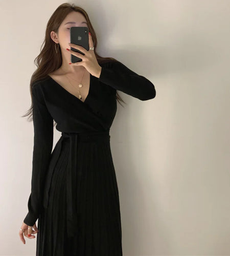 V-Neck High Waist Belt Suit for Women