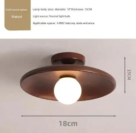 Load image into Gallery viewer, Wooden Round Ceiling Lamp
