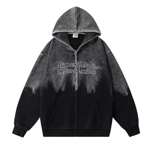 Load image into Gallery viewer, Inkjet Gradient Letter Hooded Jacket Men
