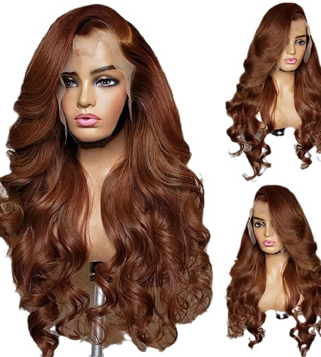 Long Wavy Lace Front Wig (Brown)