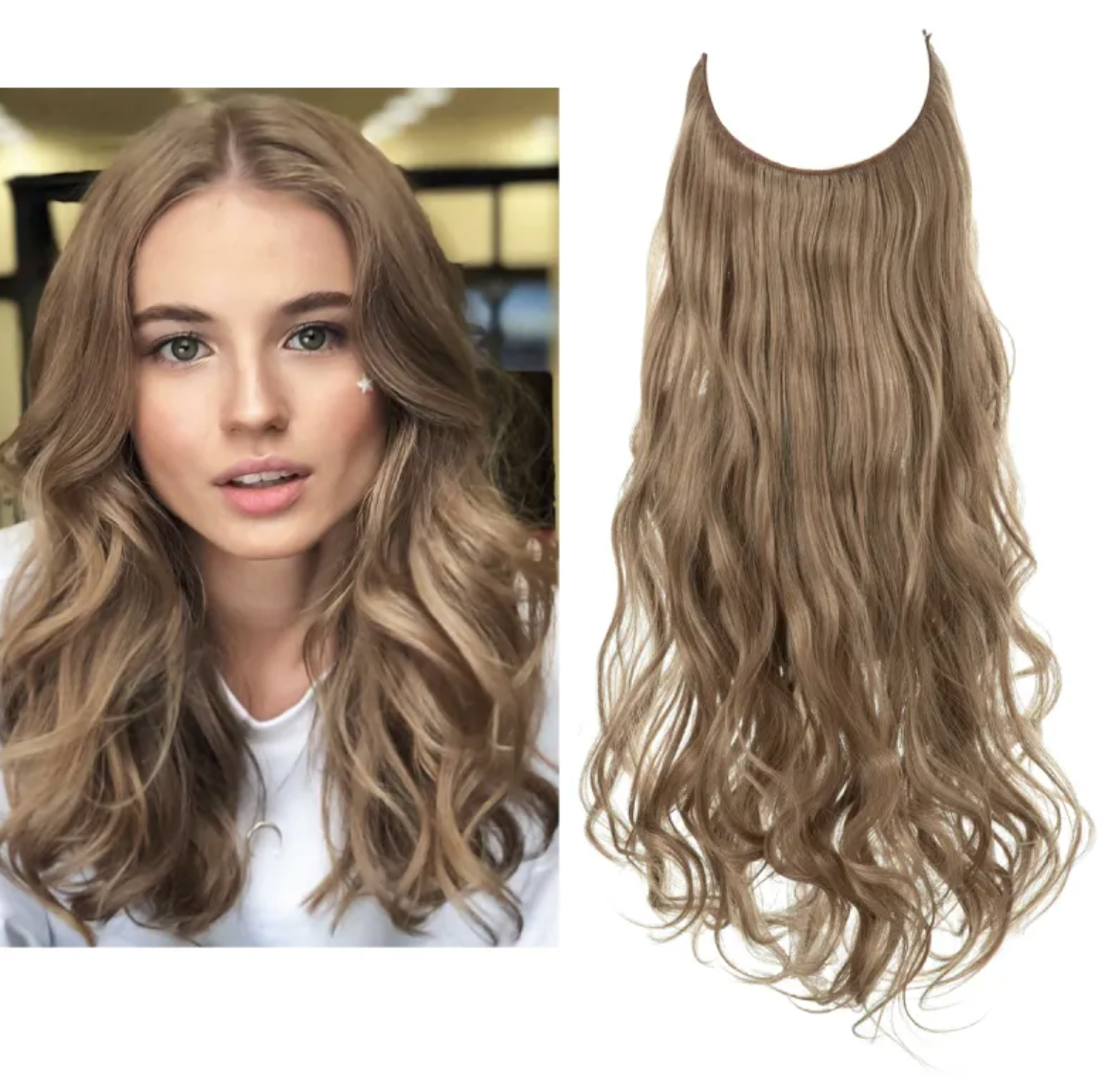 Long Curly Synthetic Wig – Heat-Resistant Fiber