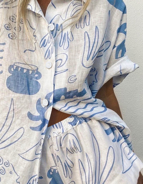Load image into Gallery viewer, 2023 Spring Summer Women's Printed Two-Piece Pajamas Set
