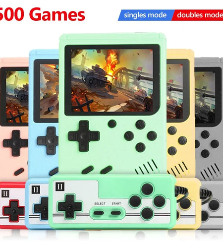ALLOYSEED 500 Games Retro Handheld Console: Portable Gaming for Kids