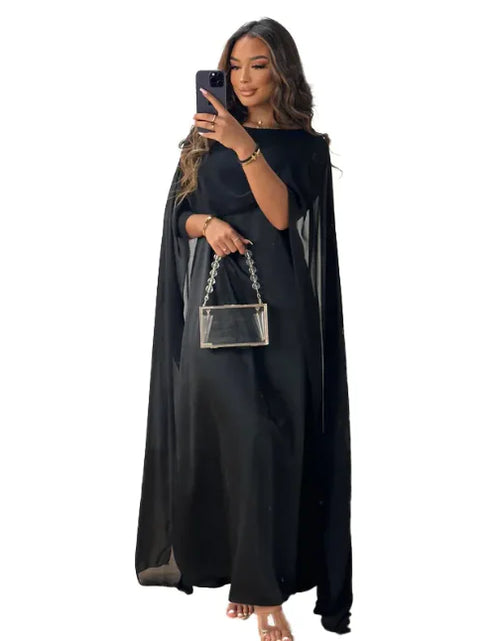 Load image into Gallery viewer, Flow Ease Round Neck Chiffon Maxi Dress
