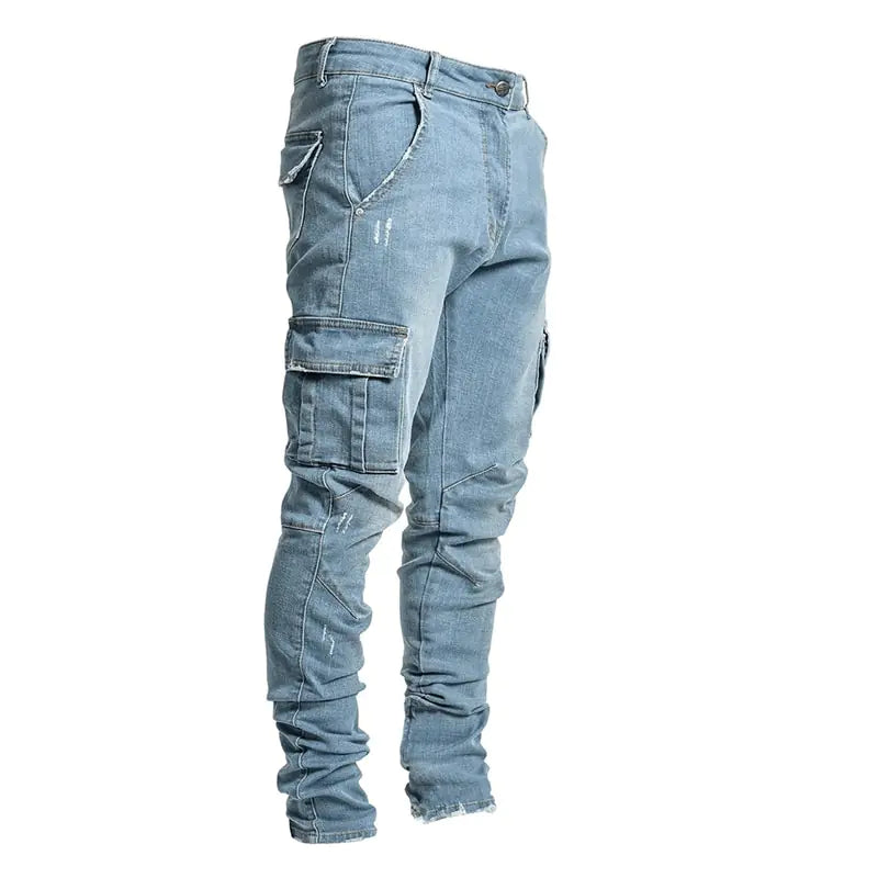 Men's Multi Pocket Cargo Jeans