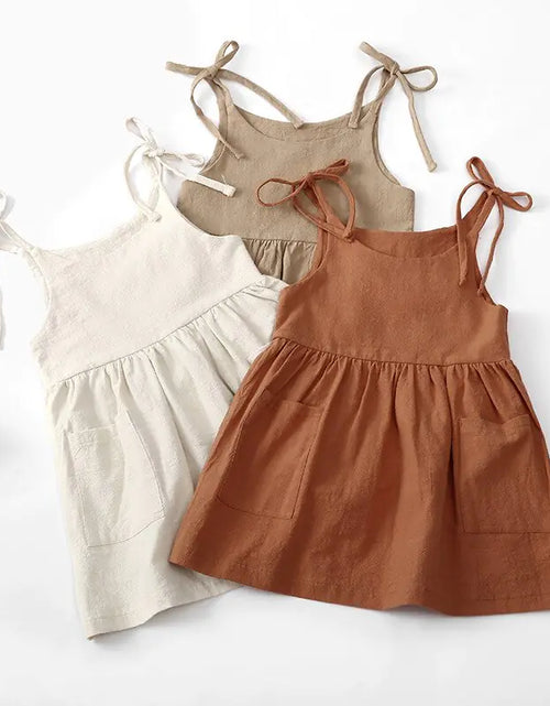 Load image into Gallery viewer, Sleeveless Cotton Toddler Dress
