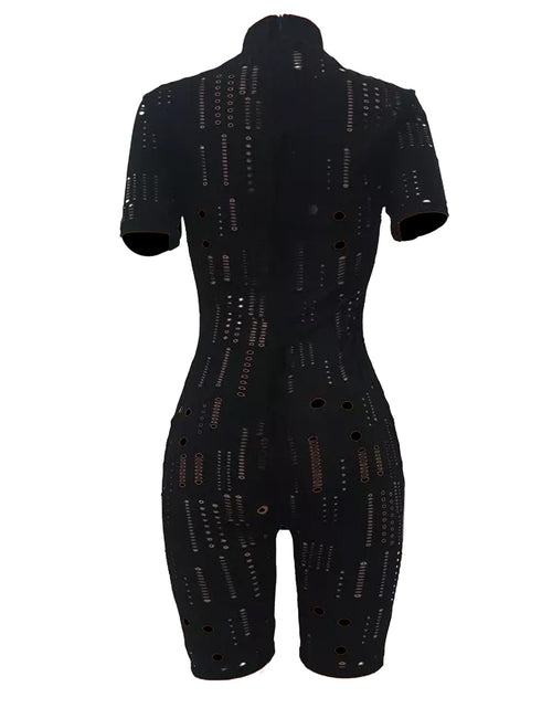 Load image into Gallery viewer, High Waist Hollow Out Casual Sports Shorts Set
