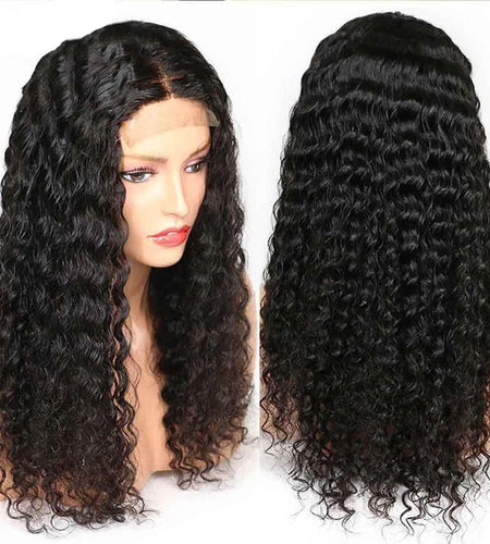 (Black Owned) Long Curly Lace Wig – Black