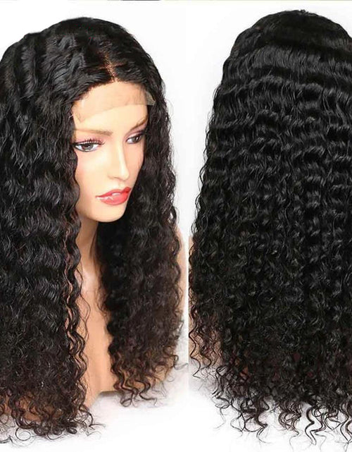 Load image into Gallery viewer, Long Curly Lace Wig – Black
