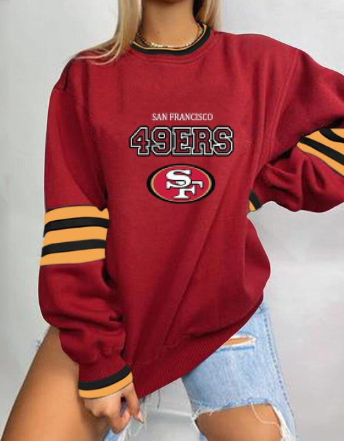 Load image into Gallery viewer, Loose-Fit NFL Graphic Long Sleeve Sweatshirt for Women

