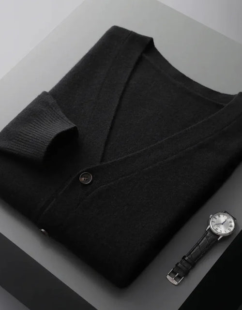 Load image into Gallery viewer, Men's Casual V-Neck Wool Cardigan
