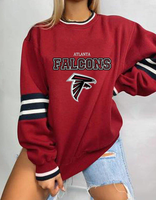 Load image into Gallery viewer, Loose-Fit NFL Graphic Long Sleeve Sweatshirt for Women
