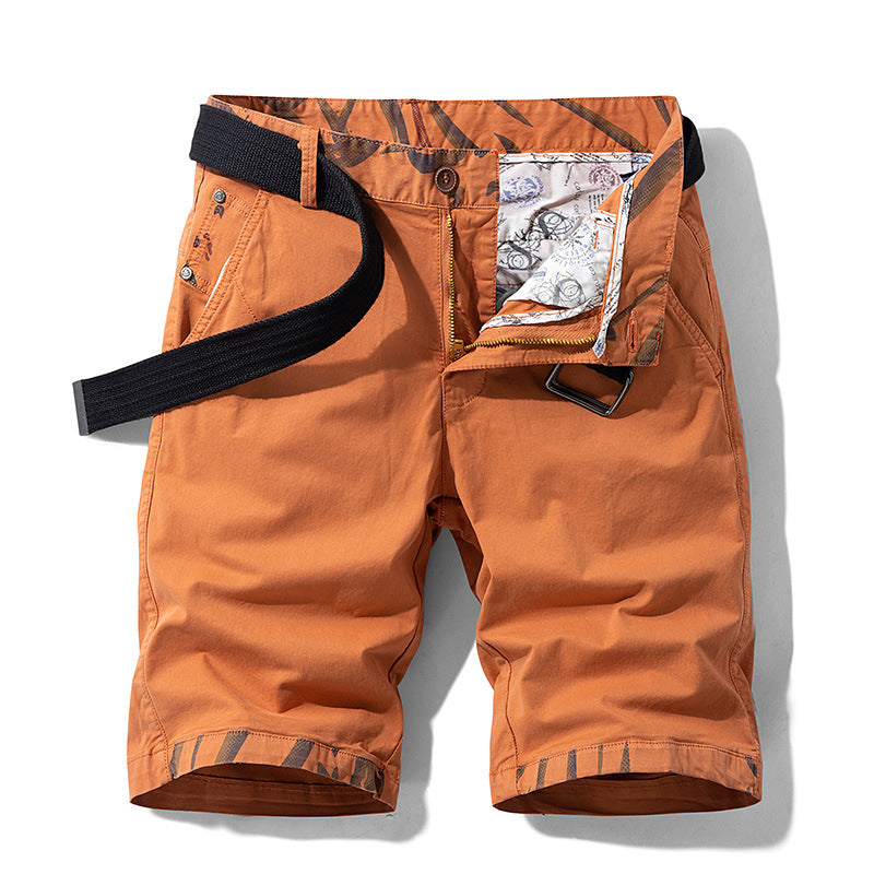Men's Casual Loose Fit Five-Point Shorts Overalls