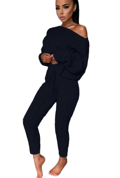 Load image into Gallery viewer, Autumn-Winter Knitted Two-Piece Tracksuit for Women

