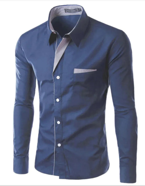 Load image into Gallery viewer, European And American Simple Men's Long Sleeve Shirt
