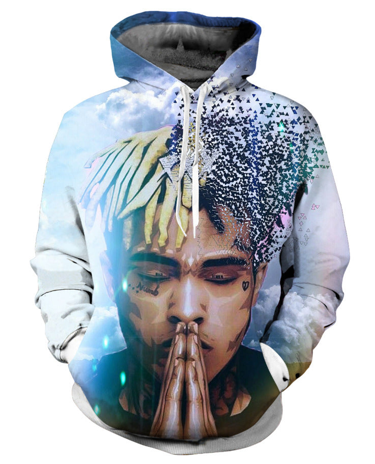 XXXTentacion 3D Digital Print Hoodie - Casual Loose Fit