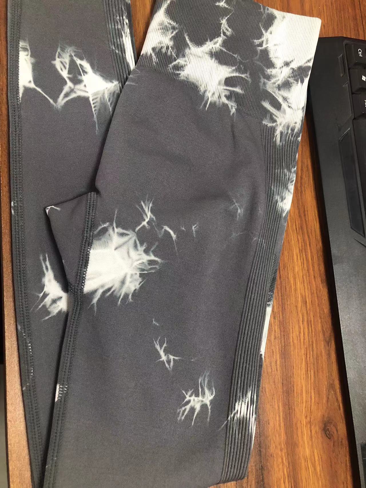 Women's High Waist Tie-dye Fitness Running Pants