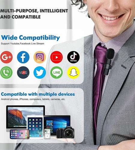 Wireless Mini Microphone For Smartphones