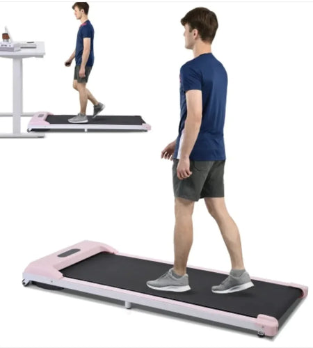 2-in-1 Under Desk Electric Treadmill 2.5HP with Remote Control & Display for Home, Office, and Gym