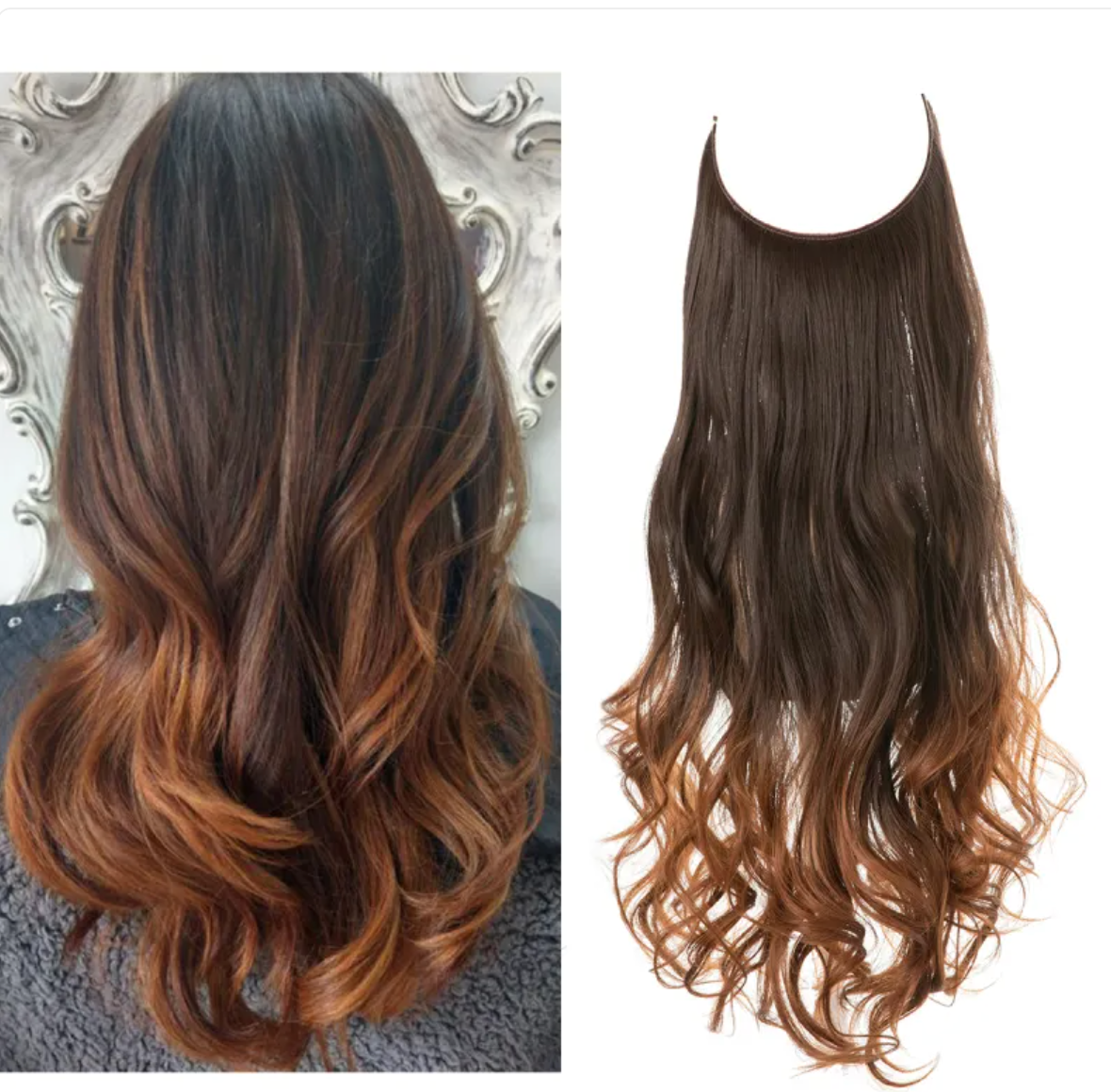 Long Curly Synthetic Wig – Heat-Resistant Fiber