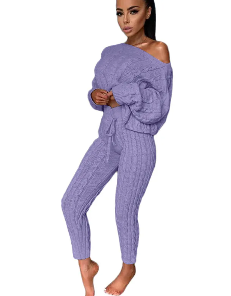 Load image into Gallery viewer, Autumn-Winter Knitted Two-Piece Tracksuit for Women
