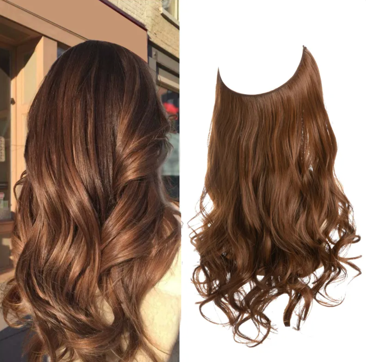 Long Curly Synthetic Wig – Heat-Resistant Fiber