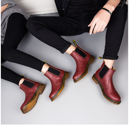 Load image into Gallery viewer, Autumn Style Thick-Heeled Cowhide Martin Boots for Women
