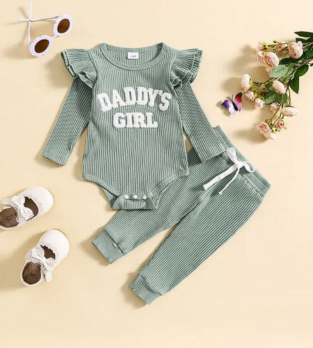 Candy Color Striped Embroidered Suit