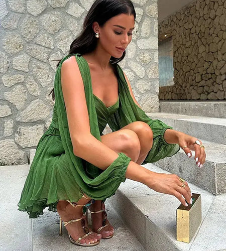 Hollow Out Mini Dress