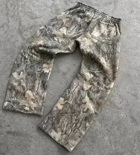 Men's 3D Printed Camouflage Leaf Pattern Pants – Casual & Bold