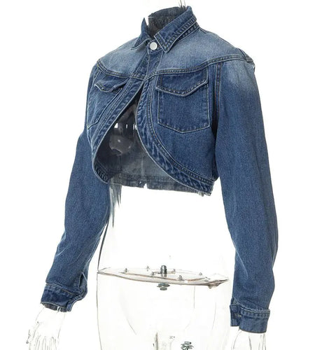 Cropped Denim Jacket Women