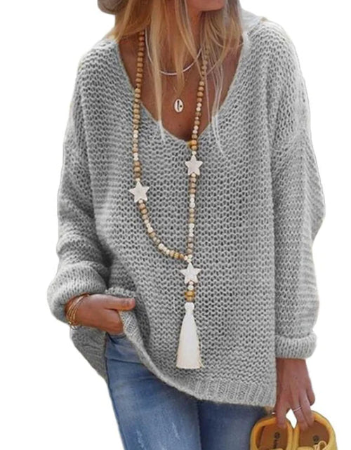 Load image into Gallery viewer, Cozy V-Neck Knit Sweater
