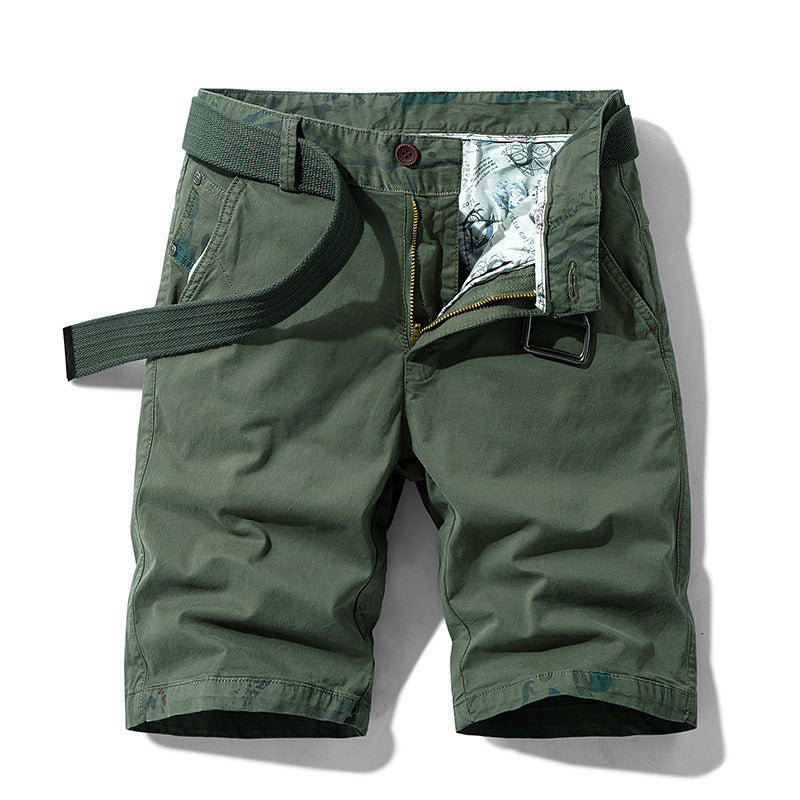 Men's Casual Loose Fit Five-Point Shorts Overalls