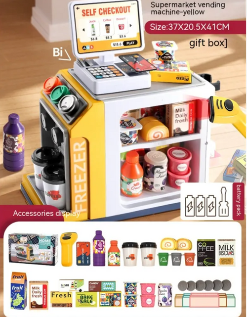 Load image into Gallery viewer, Kids’ Vending Machine &amp; Cash Register Play Set
