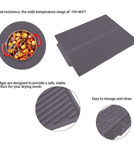 Big Silicone Dish Drying Mat