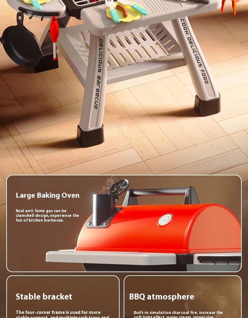 Load image into Gallery viewer, Children's Simulation Kitchen Cooking Spray Barbecue Table Toy Suit
