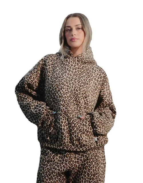 Load image into Gallery viewer, American Vintage Leopard Print Hoodie - Unisex
