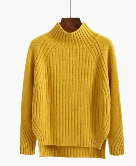 Turtleneck Pullover Long-Sleeved Sweater