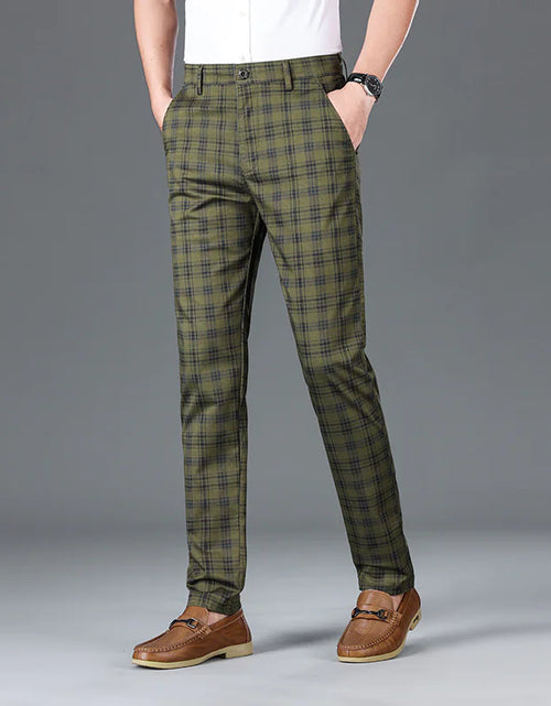 Load image into Gallery viewer, Men's Stripe Plaid Casual Pants

