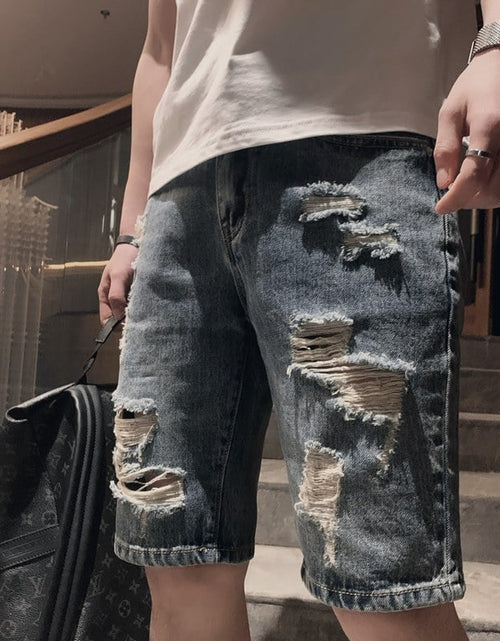 Load image into Gallery viewer, Tide Brand Trend Casual Straight Five-Point Pants
