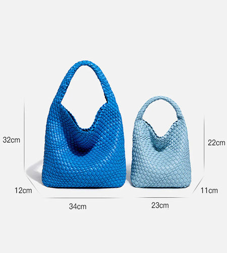 Hand-woven Bucket Soft Leather Bag for Women