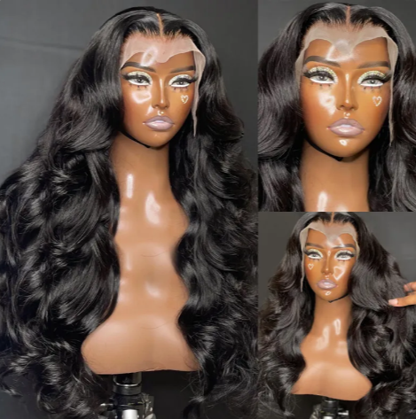 Long Black Curly Lace Front Wig