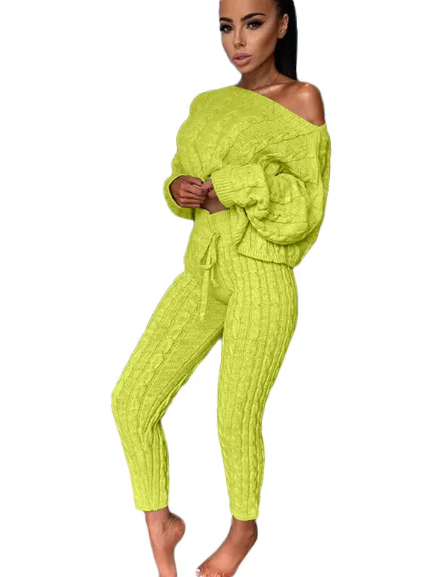 Load image into Gallery viewer, Autumn-Winter Knitted Two-Piece Tracksuit for Women
